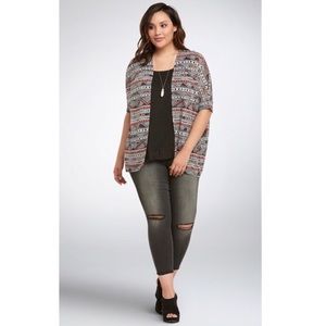 Torrid Size 3 Tribal Open Cardigan